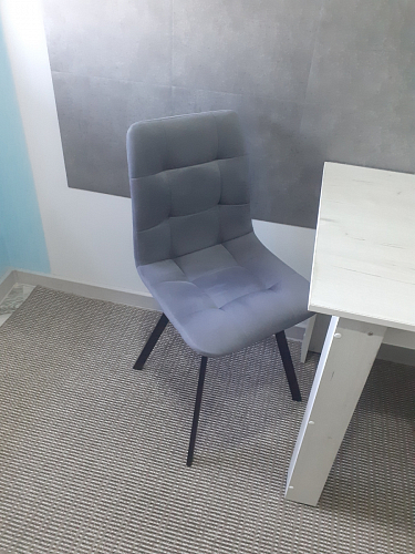 Стул на металлокаркасе Чилли синий / белый фото покупателя 1024