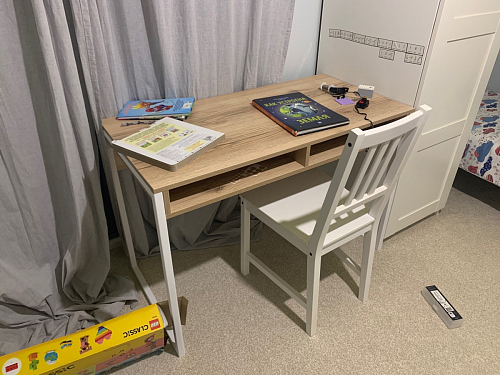 Письменный стол Леон Лофт дуб делано светлый / белый матовый фото покупателя 95