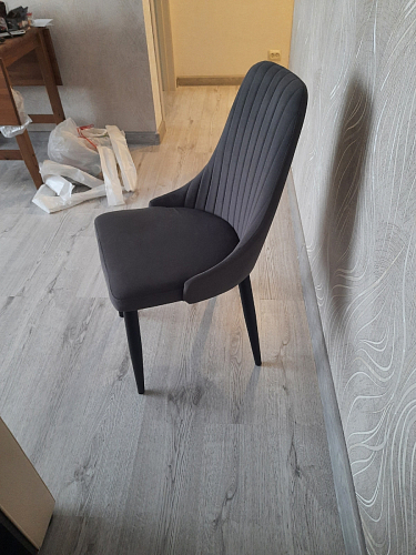 Стул на металлокаркасе Kora gray / black фото покупателя 527