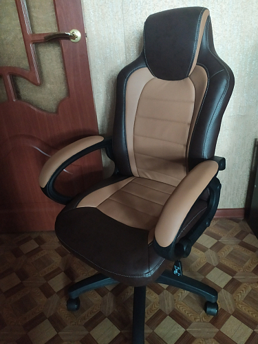 Компьютерное кресло Kadis коричневое / бежевое фото покупателя 115