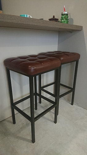 Барный стул Лофт ткань канди грей / черный матовый фото покупателя 8