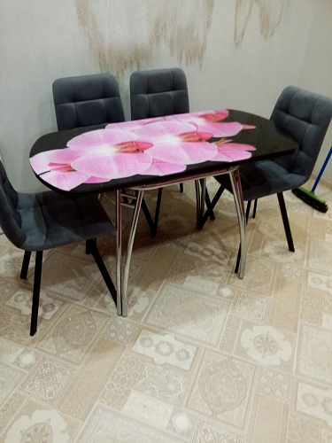 Стул на металлокаркасе Чилли черный / зеленый фото покупателя 1063