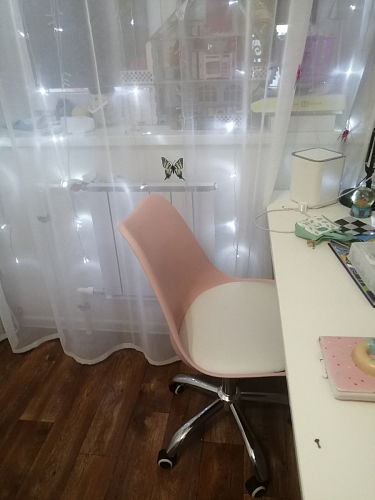 Компьютерное кресло Kolin с подушкой clear / white фото покупателя 357