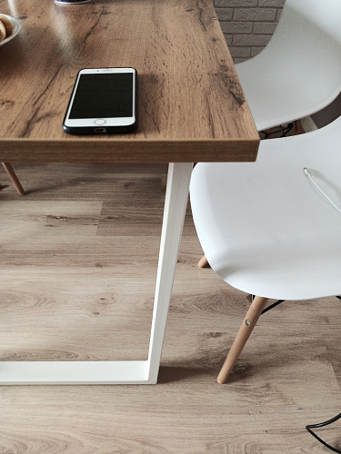 Стол Лота Лофт 140 25 мм черный матовый / бетон фото покупателя 80