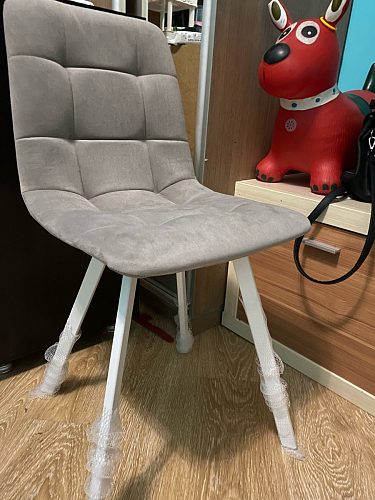 Стул на металлокаркасе Чилли черный / голубой фото покупателя 801