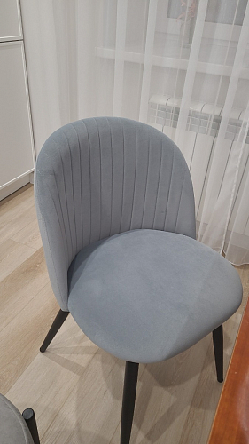 Стул на металлокаркасе Gabi 1 light blue / black / gold фото покупателя 839