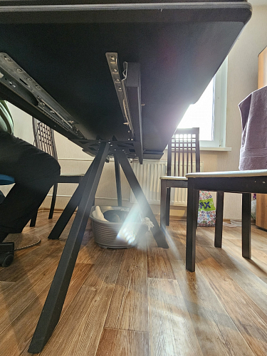 Керамический стол Вилли 140(200)х80 серый мрамор larka grey / черный фото покупателя 9