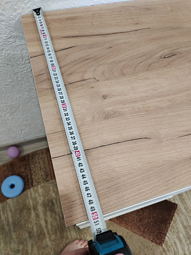 Письменный стол Элла ПС 02 серый графит 0162 / дуб крафт золото фото покупателя 4