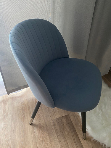 Стул на металлокаркасе Gabi dark beige / black / silver фото покупателя 233