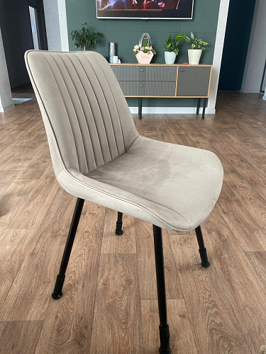 Стул на металлокаркасе Седа К латте / черный фото покупателя 358