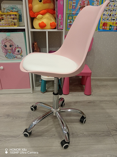 Компьютерное кресло Kolin с подушкой clear / white фото покупателя 456