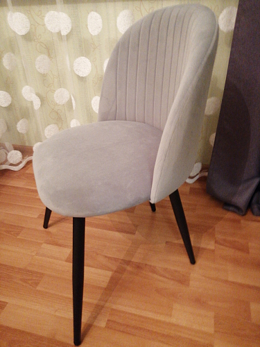 Стул на металлокаркасе Gabi dark beige / black / silver фото покупателя 836