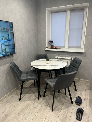 Стул на металлокаркасе Челси велюр коричневый / черный каркас фото покупателя 16