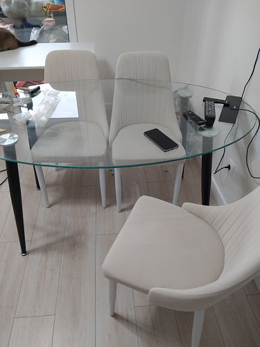 Стул на металлокаркасе Kora green / black фото покупателя 386