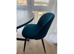 Стул на металлокаркасе Gabi 1 бежевый / черный с серебряными наконечниками фото покупателя 445