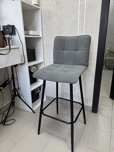 Полубарный стул Bari/Бари серый велюр фото покупателя 26