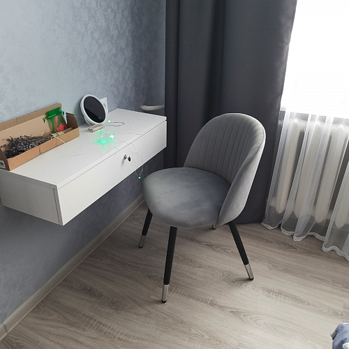 Стул на металлокаркасе Gabi 1 light purple / black фото покупателя 682