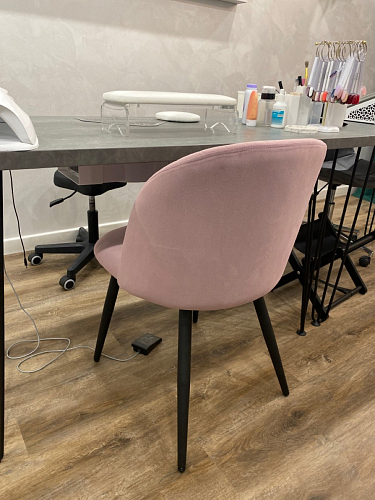 Стул на металлокаркасе Gabi dark beige / black / silver фото покупателя 719