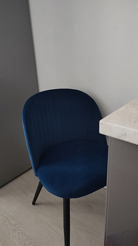 Стул на металлокаркасе Gabi dark beige / black / silver фото покупателя 422