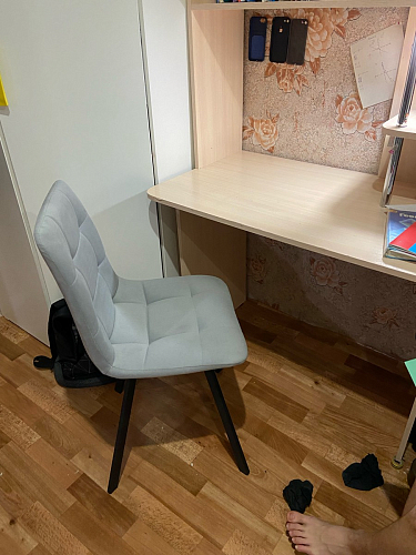 Стул на металлокаркасе Чилли синий / белый фото покупателя 97