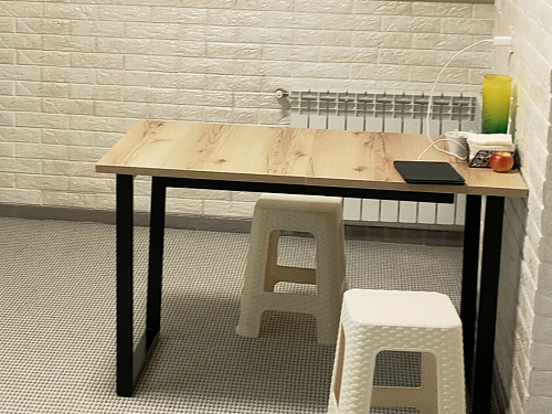 Деревянный стол Лота Лофт 140х80 черный матовый / бетон светлый фото покупателя 619