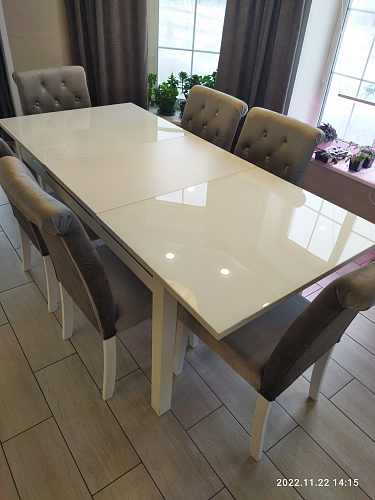 Стул Amelia white / fabric grey фото покупателя 4