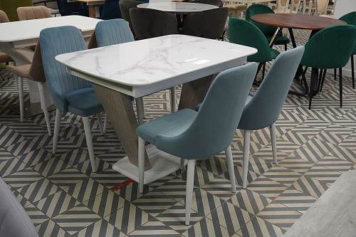 Стул на металлокаркасе Kora dark gray / black из шоурума 5