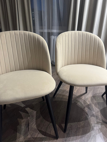 Стул на металлокаркасе Gabi 1 beige / black фото покупателя 581