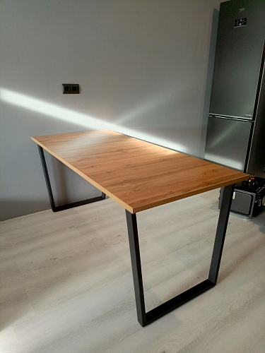 Деревянный стол Лота Лофт 140х80 дуб крафт табачный / черный матовый фото покупателя 713