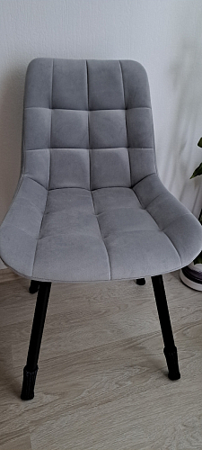 Стул на металлокаркасе Челси морская волна / черный фото покупателя 27