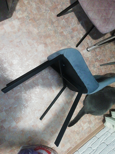 Стул на металлокаркасе Челси К бирюзовый / черный фото покупателя 184