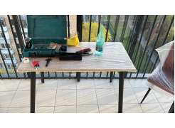 Стол Тринити Лофт 120 32 мм бетон / черный матовый фото покупателя 121