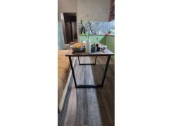 Деревянный стол Лота Лофт 120(160)х75 черный матовый / бетон светлый фото покупателя 345