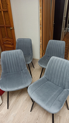 Комплект стульев Вейв 4 шт светло-серый / черный фото покупателя 174