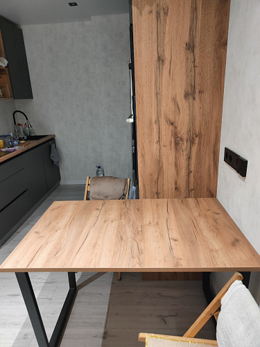 Деревянный стол Лота Лофт 120х75 белый матовый / дуб крафт золотой фото покупателя 761