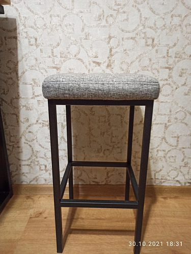 Барный стул Лофт ткань канди грей / черный матовый фото покупателя 188