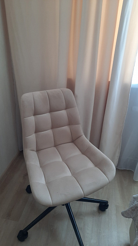 Компьютерное кресло Честер экокожа бежевая / белый фото покупателя 44