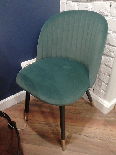 Стул на металлокаркасе Gabi 1 line light blue / black фото покупателя 105