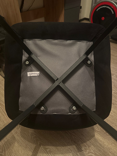 Стул на металлокаркасе Чилли синяя ткань / белый фото покупателя 368