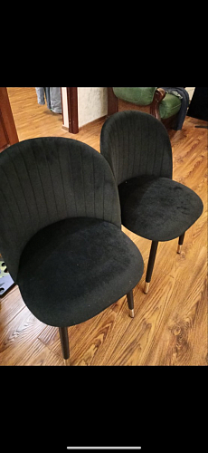 Стул на металлокаркасе Gabi 1 light blue / black / gold фото покупателя 623