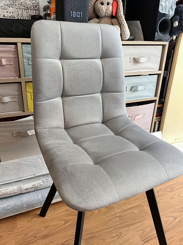 Стул на металлокаркасе Чилли черный / голубой фото покупателя 684