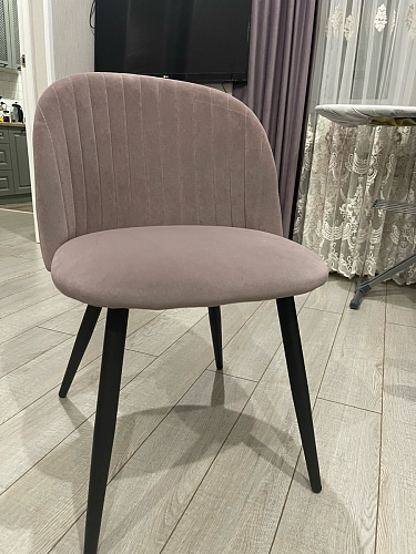 Стул на металлокаркасе Gabi 1 line light blue / black фото покупателя 78