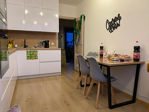 Деревянный стол Лота Лофт 140х80 черный матовый / бетон светлый фото покупателя 34