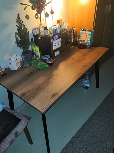 Стол Тринити Лофт 120 32 мм дуб галифакс табако / черный матовый фото покупателя 841