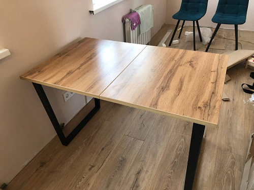 Стол Лота Лофт 120 32 мм бетон / черный матовый фото покупателя 419