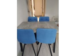 Стул на металлокаркасе Чилли синяя ткань / белый фото покупателя 230