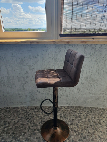 Барный стул Paskal коричневый / хром фото покупателя 9