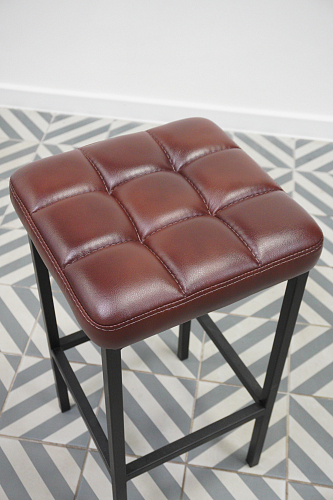 Барный стул Лофт микровелюр катания блэк / черный матовый из шоурума 3