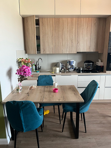 Деревянный стол Лота Лофт 120x75 дуб крафт табачный / черный матовый фото покупателя 18