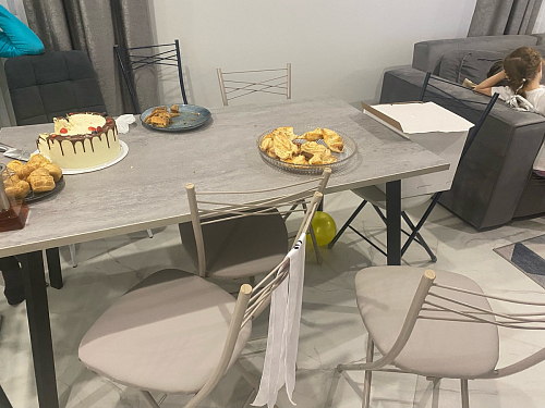 Стол Тринити Лофт 120 32 мм бетон / черный матовый фото покупателя 640